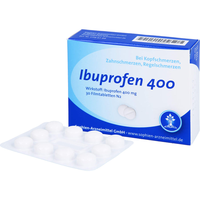 Ibuprofen Sophien 400 Filmtabletten, 30 pcs. Tablets