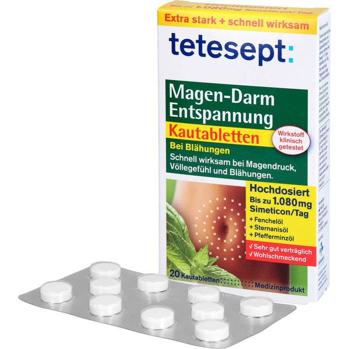 tetesept Magen-Darm Entspannung Kautabletten, 20 St. Tabletten