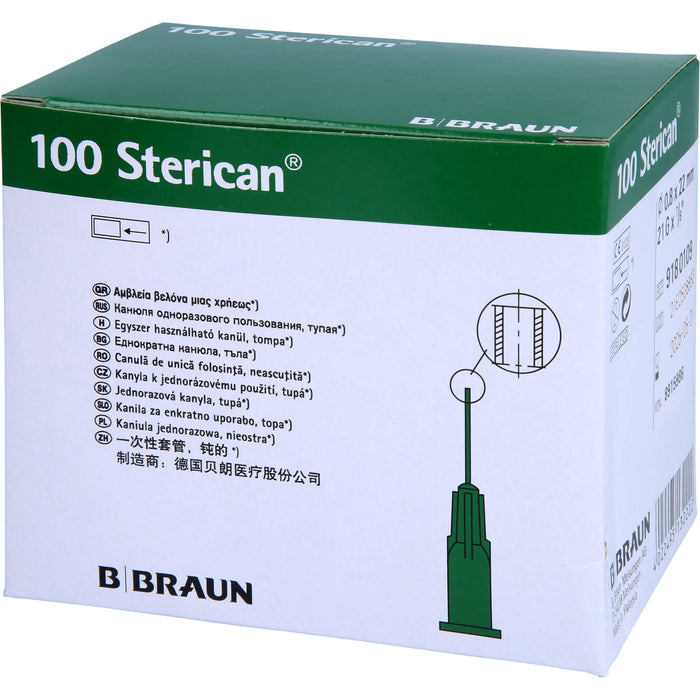 Sterican Stumpf 21G Kanülen 22mmx0,8mm, 100 St KAN