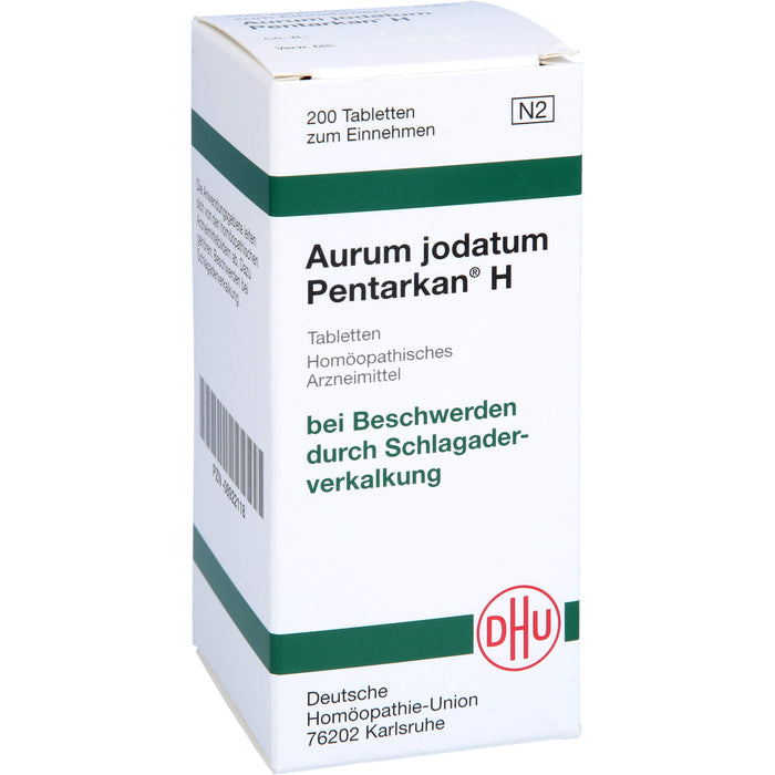 DHU Aurum jodatum Pentarkan H Tabletten bei Beschwerden durch Schlagaderverkalkung, 200 pcs. Tablets