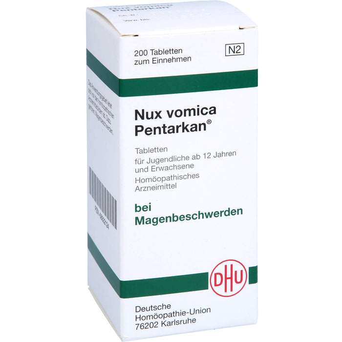 DHU Nux vomica Pentarkan Tabletten bei Magenbeschwerden, 200 pcs. Tablets