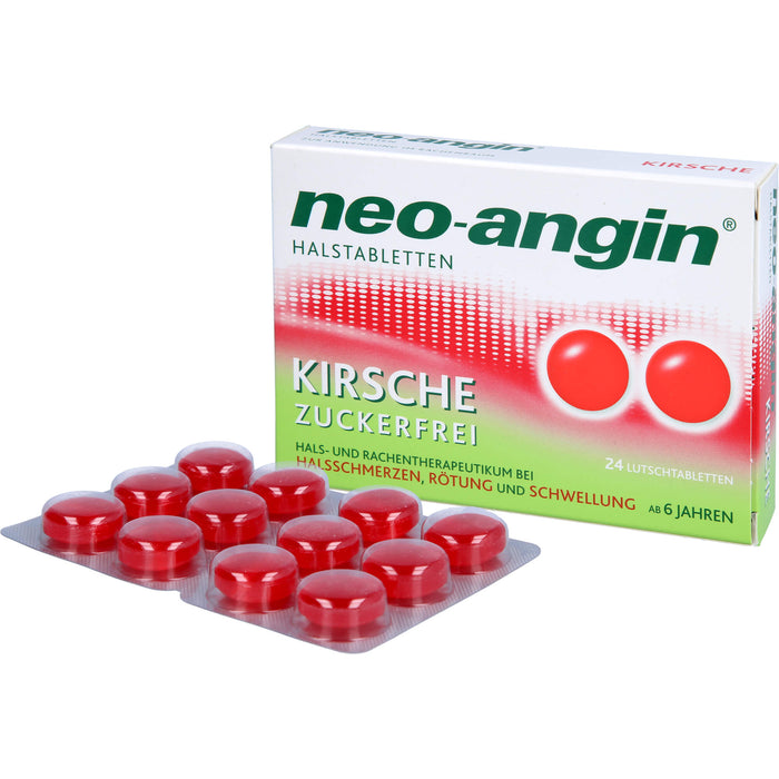 neo-angin Halstabletten Kirsche zuckerfrei, 24 St. Tabletten