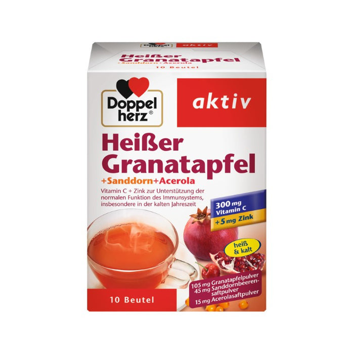 Doppelherz Heißer Granatapfel + Sanddorn + Acerola, 10 St. Beutel