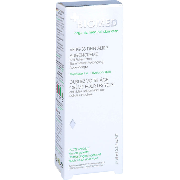 BIOMED VERGISS DEIN ALTER AUGENPFLEGE, 15 ml CRE