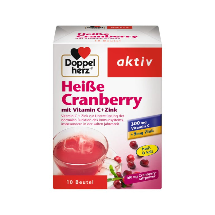 Doppelherz Heiße Cranberry mit Vitamin C + Zink Granulat, 10 St. Beutel