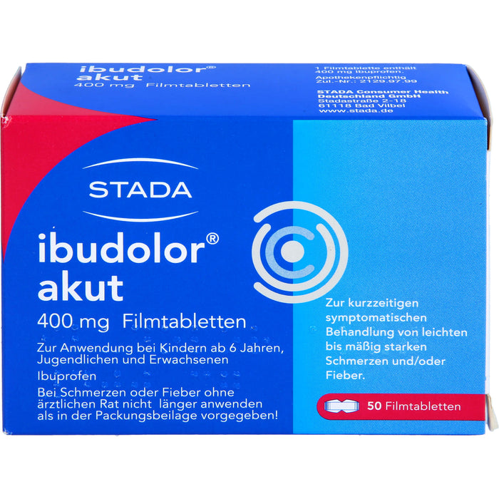 ibudolor akut 400 mg Filmtabletten, 50 pcs. Tablets