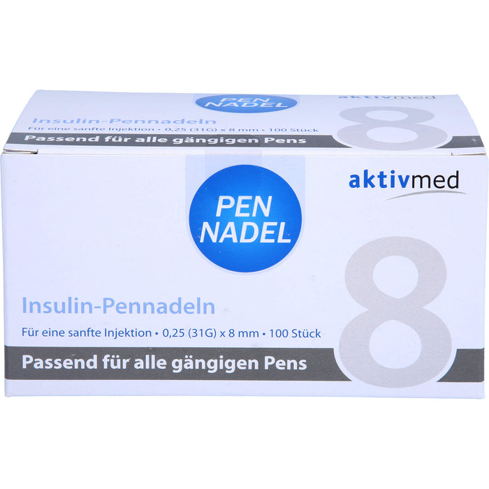 PENNADEL Universal 8 Kanülen 0,26x8mm, 100 St