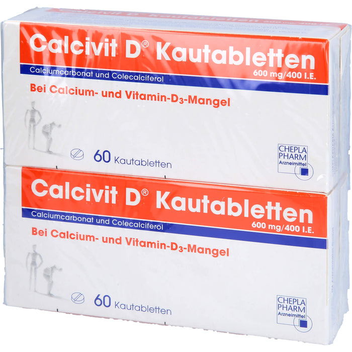 Calcivit D Kautabletten bei Calcium- und Vitamin D3-Mangel, 120 pcs. Tablets