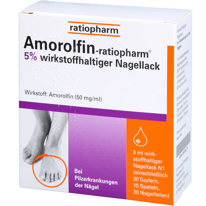 Amorolfin-ratiopharm Nagellack bei Nagelpilz, 3 ml Vernis à ongles contenant une substance active