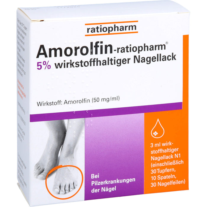 Amorolfin-ratiopharm Nagellack bei Nagelpilz, 3 ml Wirkstoffhaltiger Nagellack