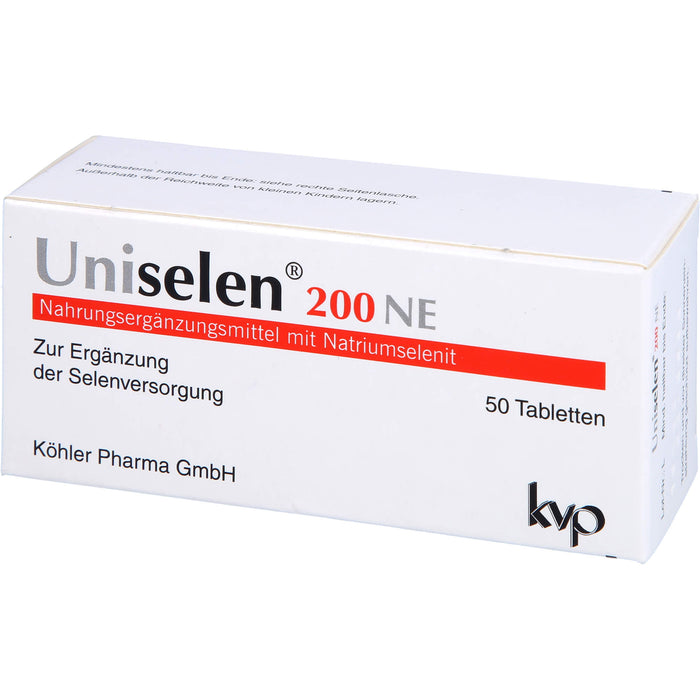 Uniselen 200 NE Tabletten zur Selenversorgung, 50 St. Tabletten