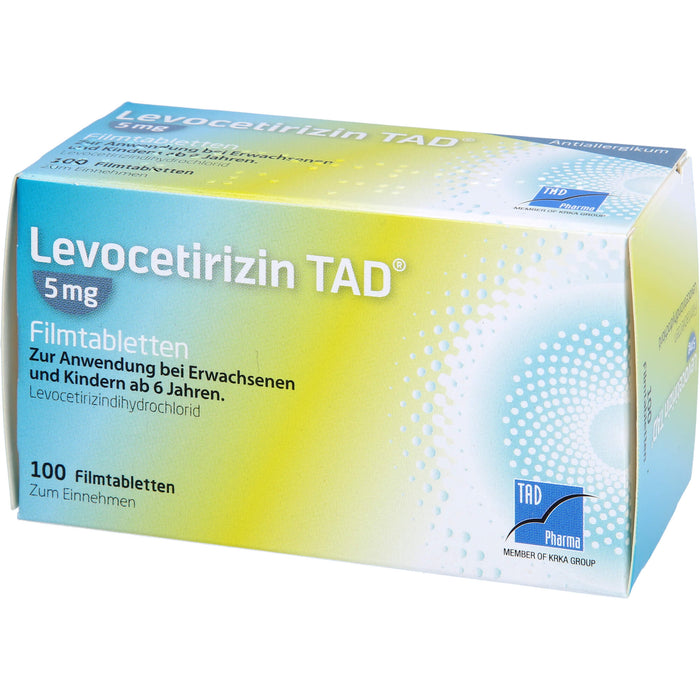 Levocetirizin TAD 5 mg Filmtabletten bei Allergien, 100 St. Tabletten