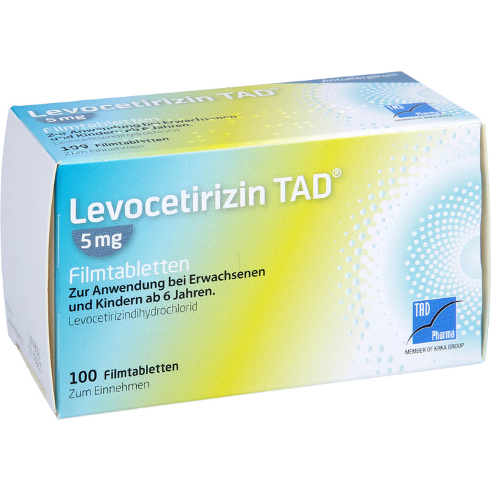 Levocetirizin TAD 5 mg Filmtabletten bei Allergien, 100 St. Tabletten