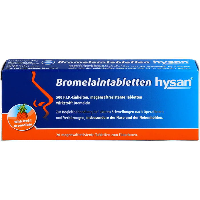 Bromelaintabletten hysan, 20 St. Tabletten