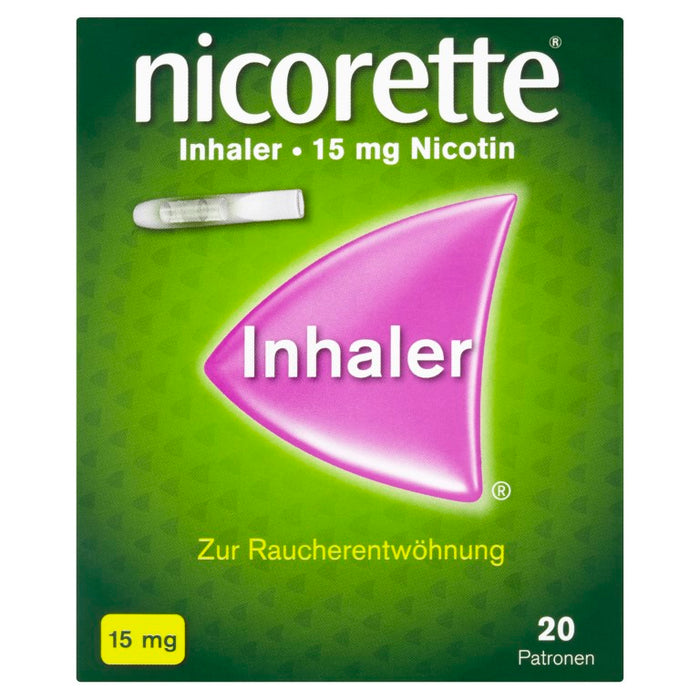 nicorette Inhaler 15 mg Nicotin zur Raucherentwöhnung Patronen, 20 pcs. Ampoules