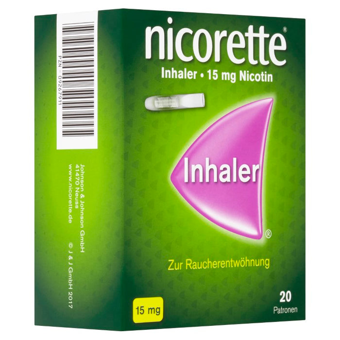 nicorette Inhaler 15 mg Nicotin zur Raucherentwöhnung Patronen, 20 pcs. Ampoules