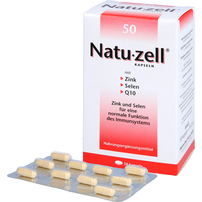 Natu-zell mit Zink, Selen, Q12 Kapseln, 50 pc Capsules