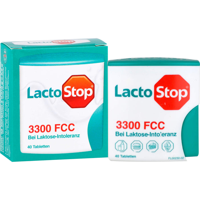 LactoStop 3300 FCC bei Lactose-Intoleranz Tabletten, 40 St. Tabletten