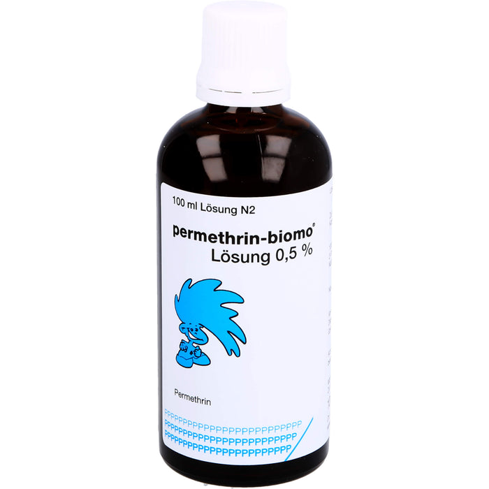 permethrin-biomo Lösung 0,5% zur Behandlung des Kopfhaares bei Befall mit Läusen, 200 ml Solution