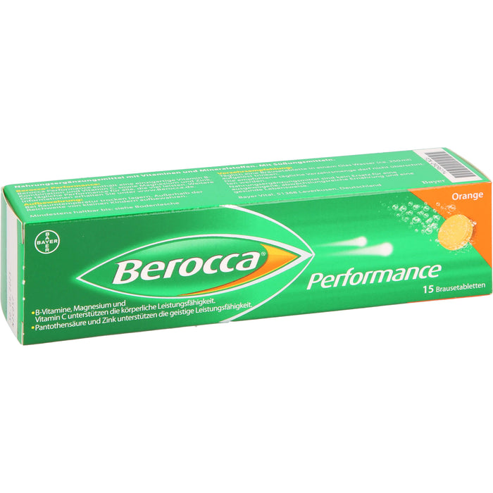 Berocca Performance Orange Brausetabletten, 15 pcs. Tablets