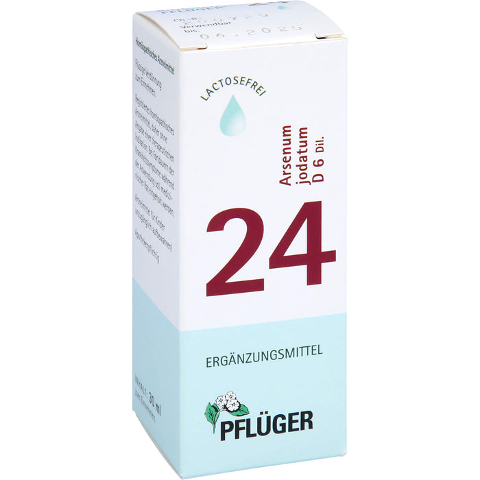 PFLÜGER Biochemie 24 Arsenum jodatum D6 Dilution, 30 ml Lösung