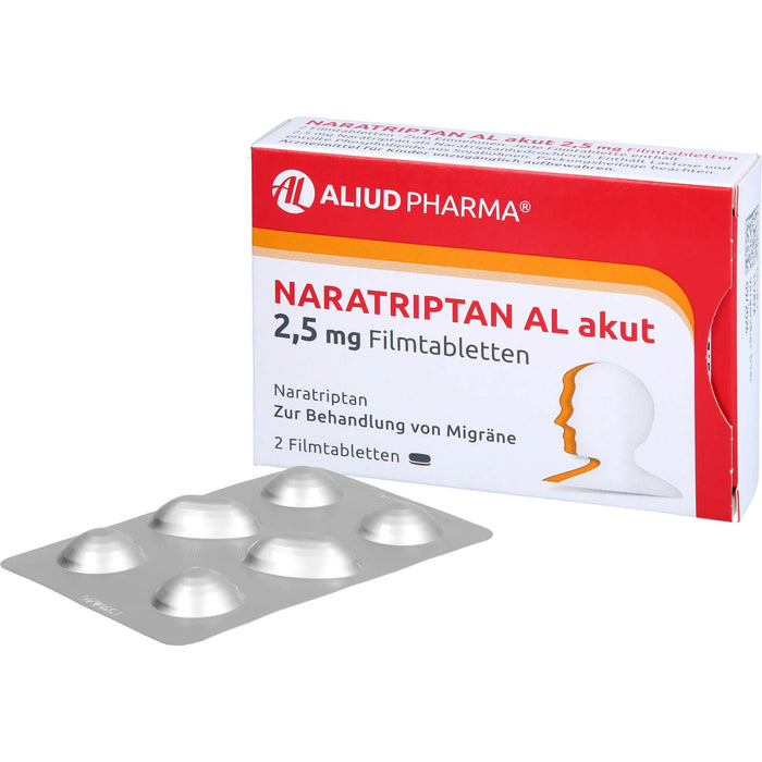 Naratriptan AL akut 2,5 mg Filmtabletten, 2 pc Tablettes