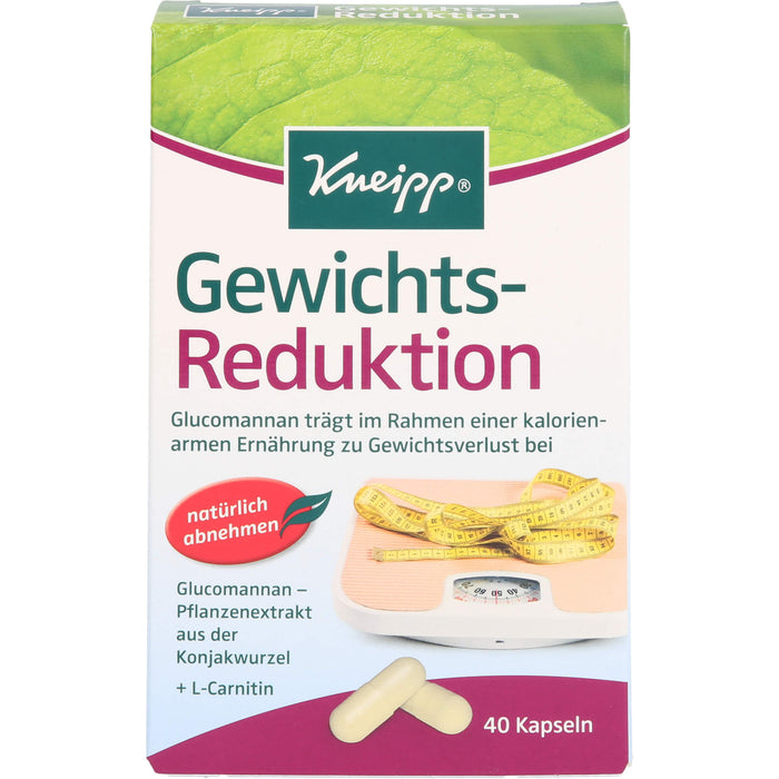 Kneipp Gewichts-Reduktion Kapseln mit Konjak-Glucomannan, 40 pc Capsules