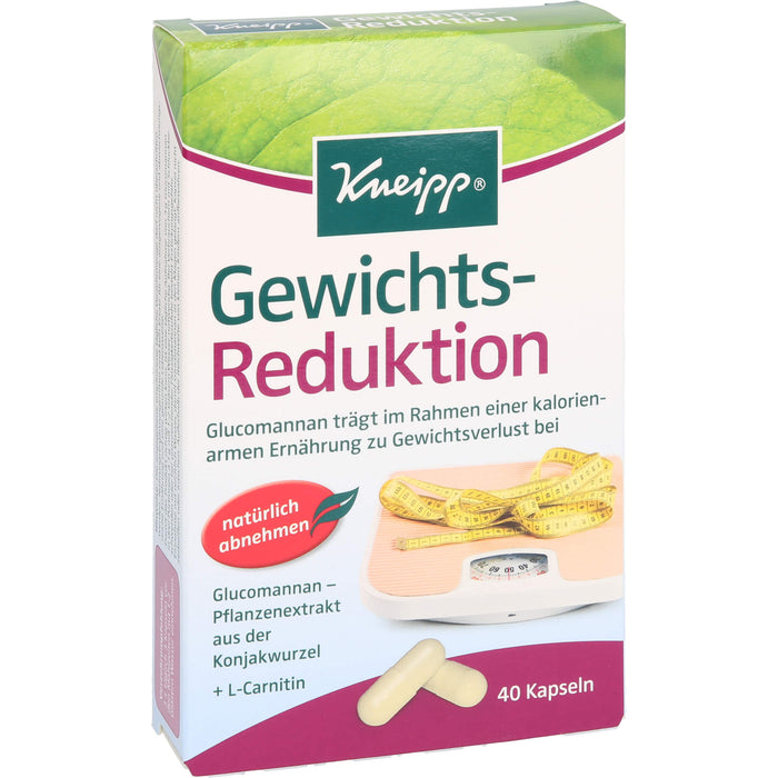 Kneipp Gewichts-Reduktion Kapseln mit Konjak-Glucomannan, 40 pcs. Capsules