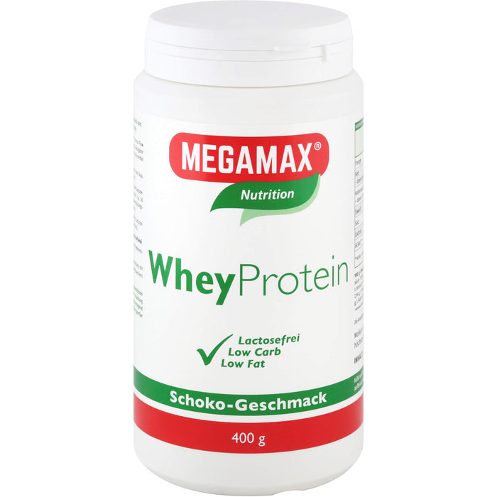 MEGAMAX Basic & Active Whey Protein Molkeneiweiß Pulver Schoko-Geschmack, 400 g Powder