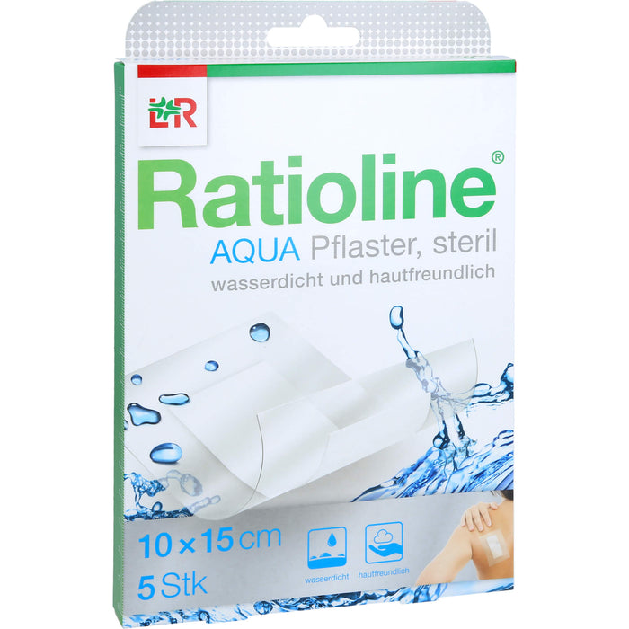 Ratioline Aqua Pflaster steril 10 x 15 cm, 5 pc Pansement