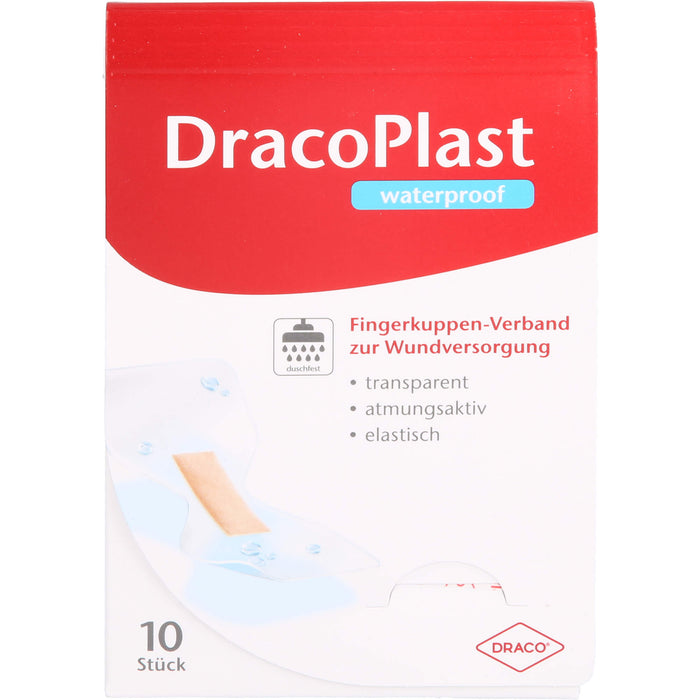 DracoPlast Waterproof Fingerkuppenverband, 10 pc Pansement