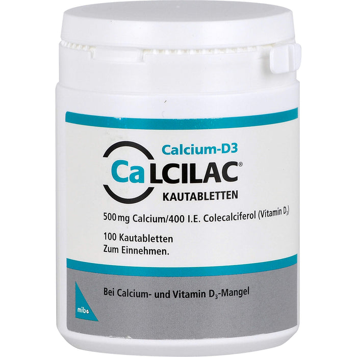 Calcilac Kautabletten 500 mg/400 I.E., 100 St KTA