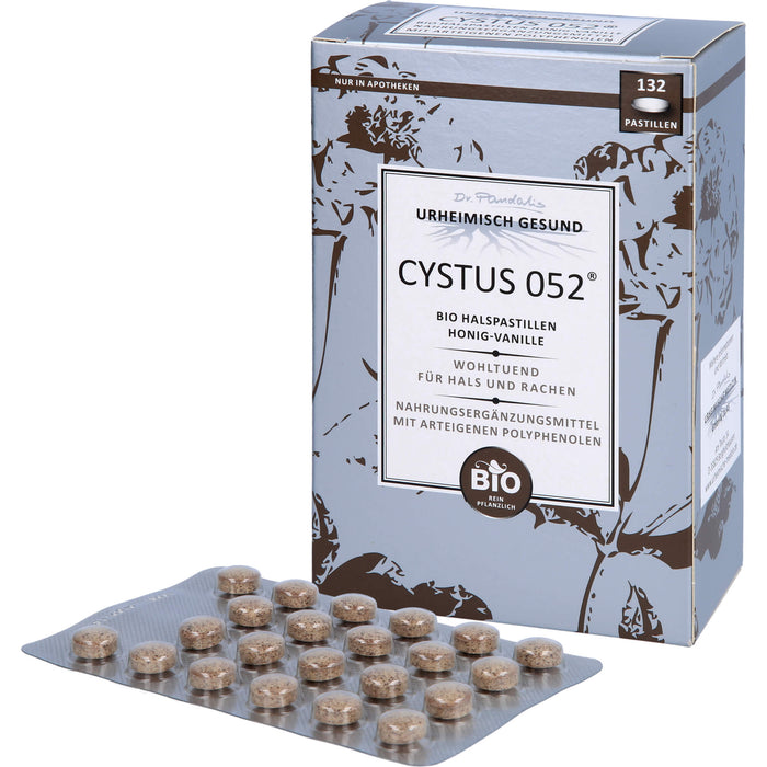 Dr. Pandalis CYSTUS 052 Bio Halspastillen Honig-Vanille, 132 pc Pastilles