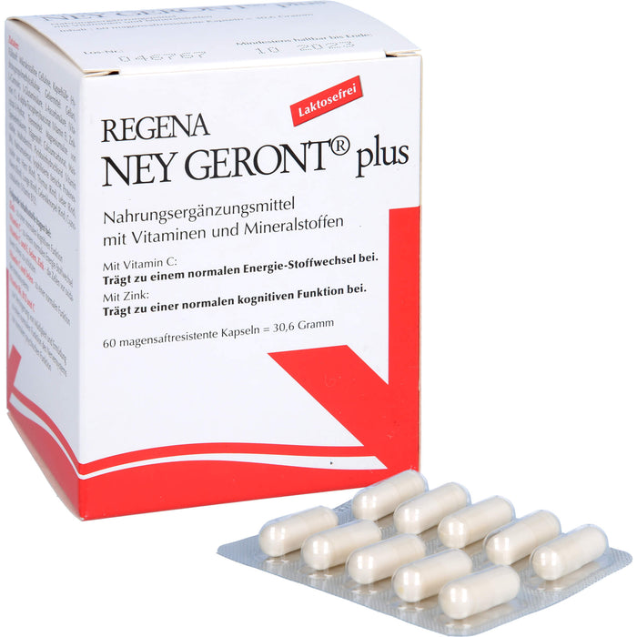 Regena Ney Geront plus Kapseln zur Verbesserung des Energiehaushalts, 60 pc Capsules