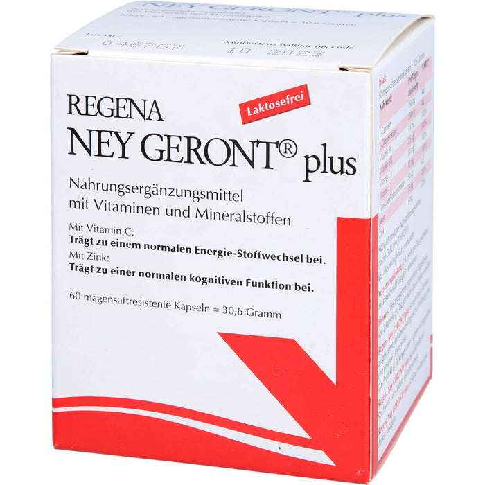 Regena Ney Geront plus Kapseln zur Verbesserung des Energiehaushalts, 60 pc Capsules