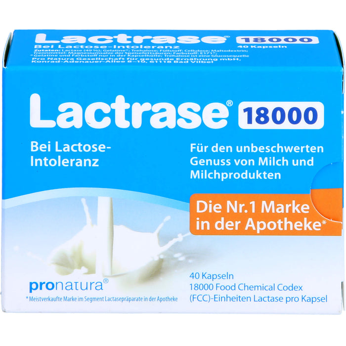 Lactrase 18000 bei Lactose-Intoleranz Kapseln, 40 St. Kapseln