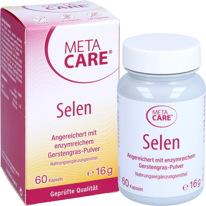 Meta Care Selen+ Kapseln zum Beitrag einer normalen Funktion des Immunsystems & der Schilddrüse, 60 pcs. Capsules