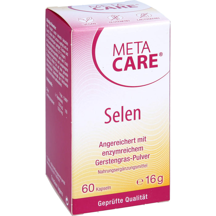 Meta Care Selen+ Kapseln zum Beitrag einer normalen Funktion des Immunsystems & der Schilddrüse, 60 pcs. Capsules