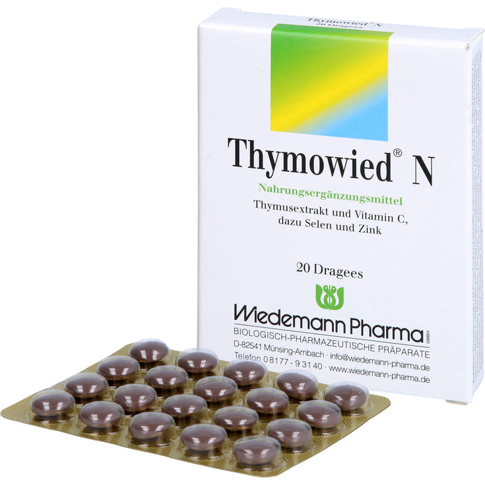 Thymowied N Dragees Thymusextrakt und Vitamin C, Selen und Zink, 20 pcs. Tablets