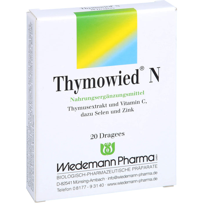 Thymowied N Dragees Thymusextrakt und Vitamin C, Selen und Zink, 20 pcs. Tablets