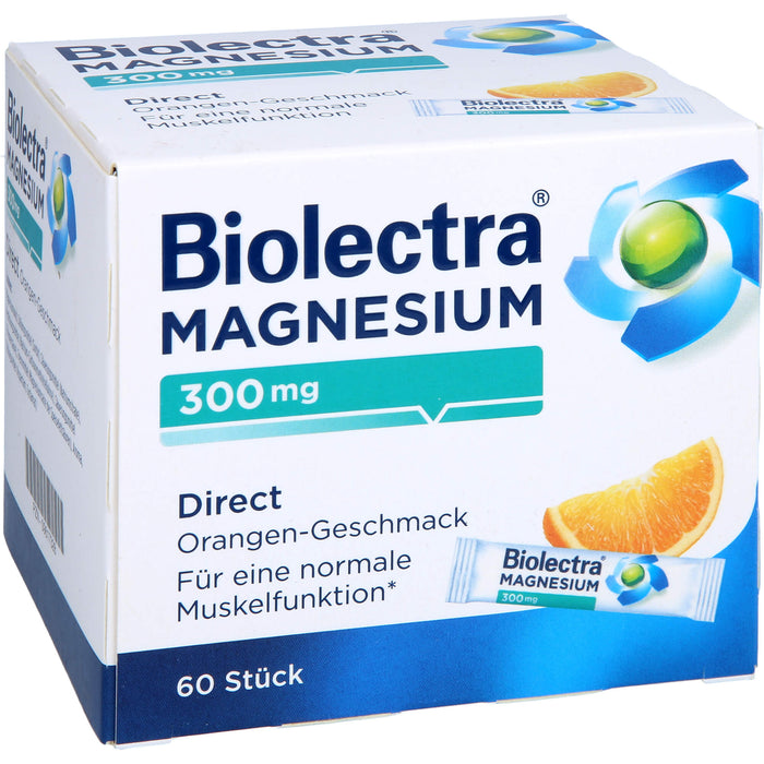 Biolectra Magnesium 300 mg direct Orangengeschmack Pellets in Sticks , 60 pc Sachets