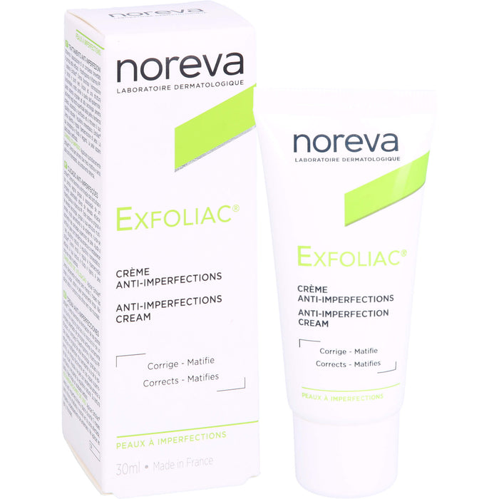 noreva Exfoliac Creme gegen unreine Haut, 30 ml Cream