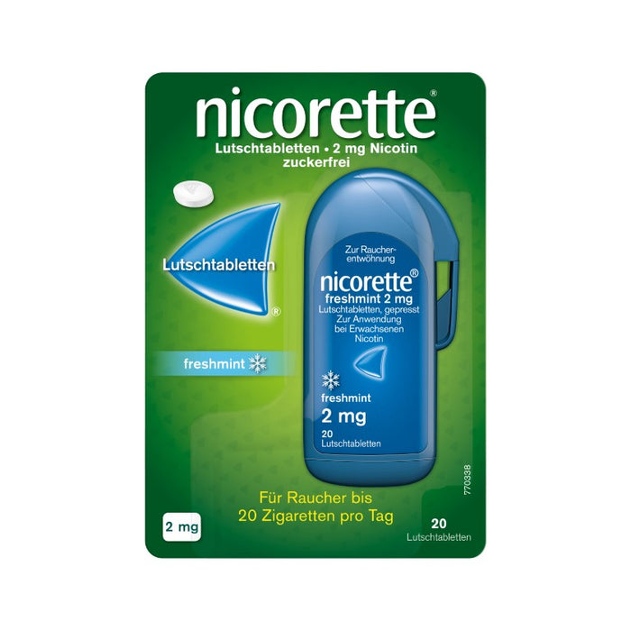 nicorette Freshmint 2 mg Lutschtabletten, 20 pc Tablettes