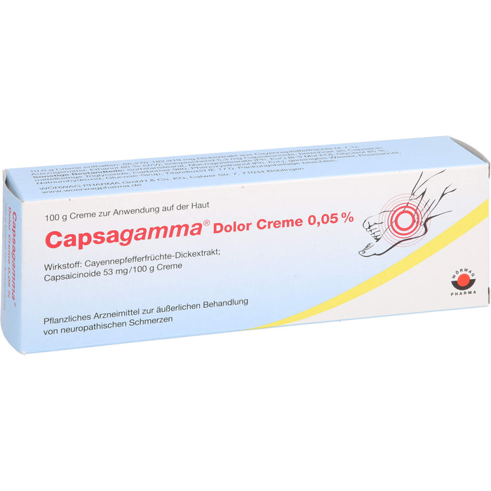 Capsagamma Dolor Creme zur äußerlichen Behandlung von neuropathischen Schmerzen, 100 g Crème