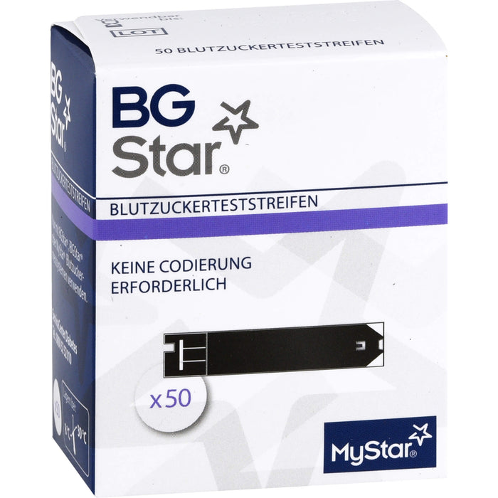 BG Star Medi-Spezial Blutzuckerteststreifen, 50 pc Bandelettes réactives