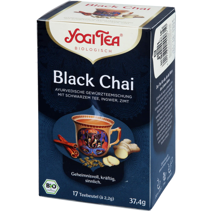 YOGI TEA Black Chai ayurvedische Gewürzteemischung, 17 pc Sac filtrant