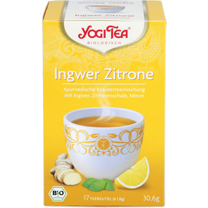 YOGI TEA Ingwer Zitrone ayurvedische Kräuterteemischung, 17 pcs. Filter bag