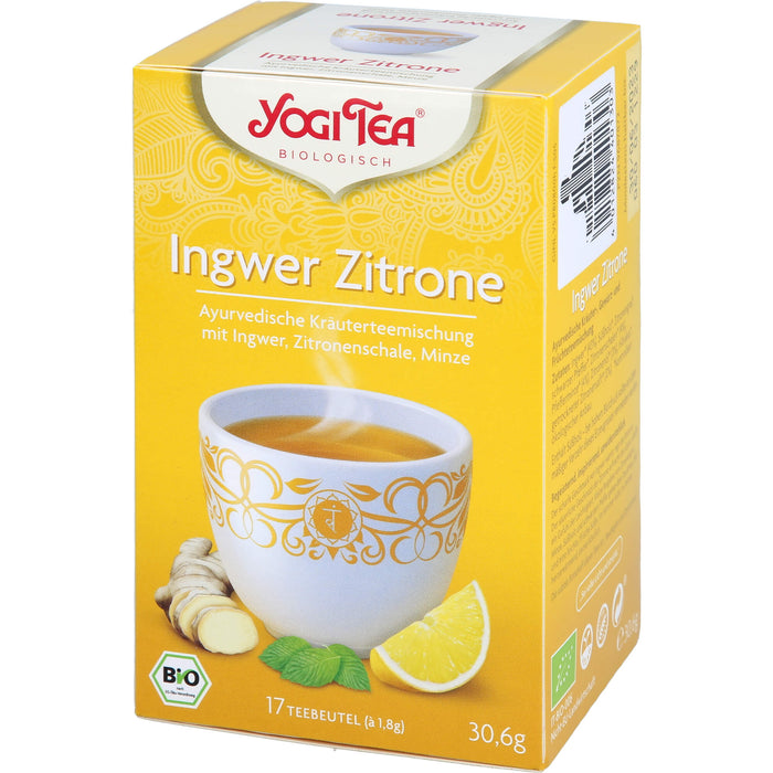 YOGI TEA Ingwer Zitrone ayurvedische Kräuterteemischung, 17 pcs. Filter bag