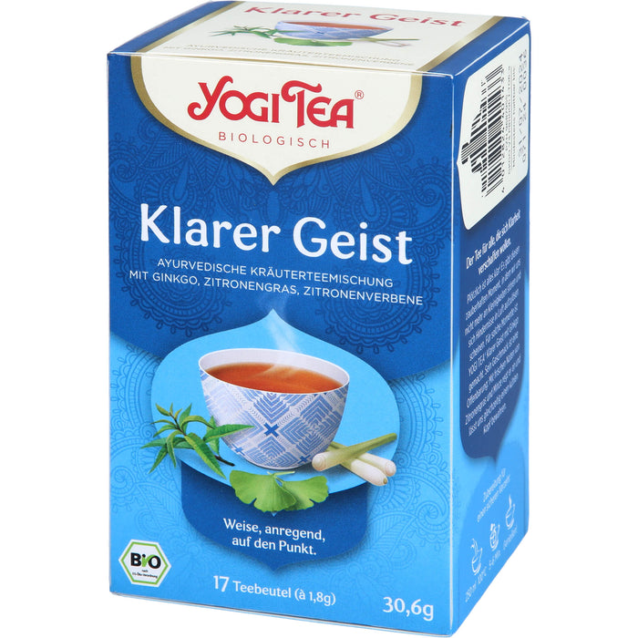 YOGI TEA Klarer Geist ayurvedische Kräuterteemischung, 17 pc Sac filtrant