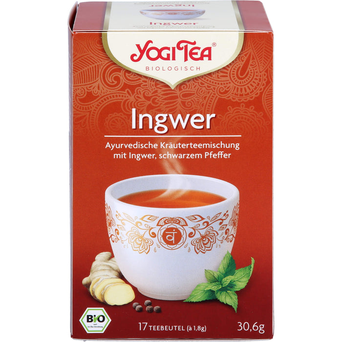 YOGI TEA Ingwer ayurvedische Kräuterteemischung, 17 pc Sac filtrant